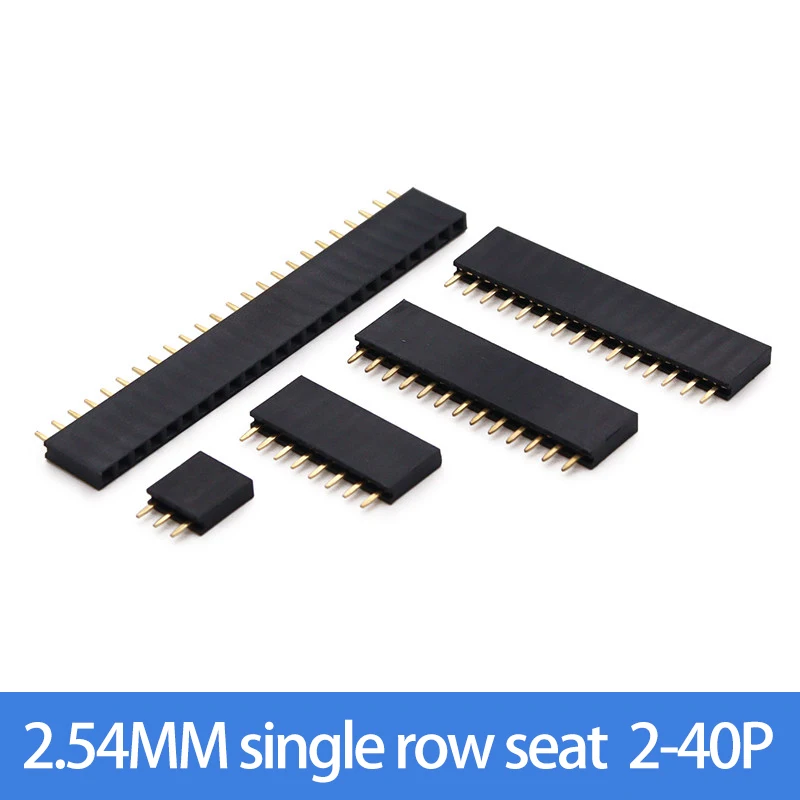 2.54mm Single row female connector female pin socket 2.54mm 1*2P/3P/4P-40P terminal block Connector