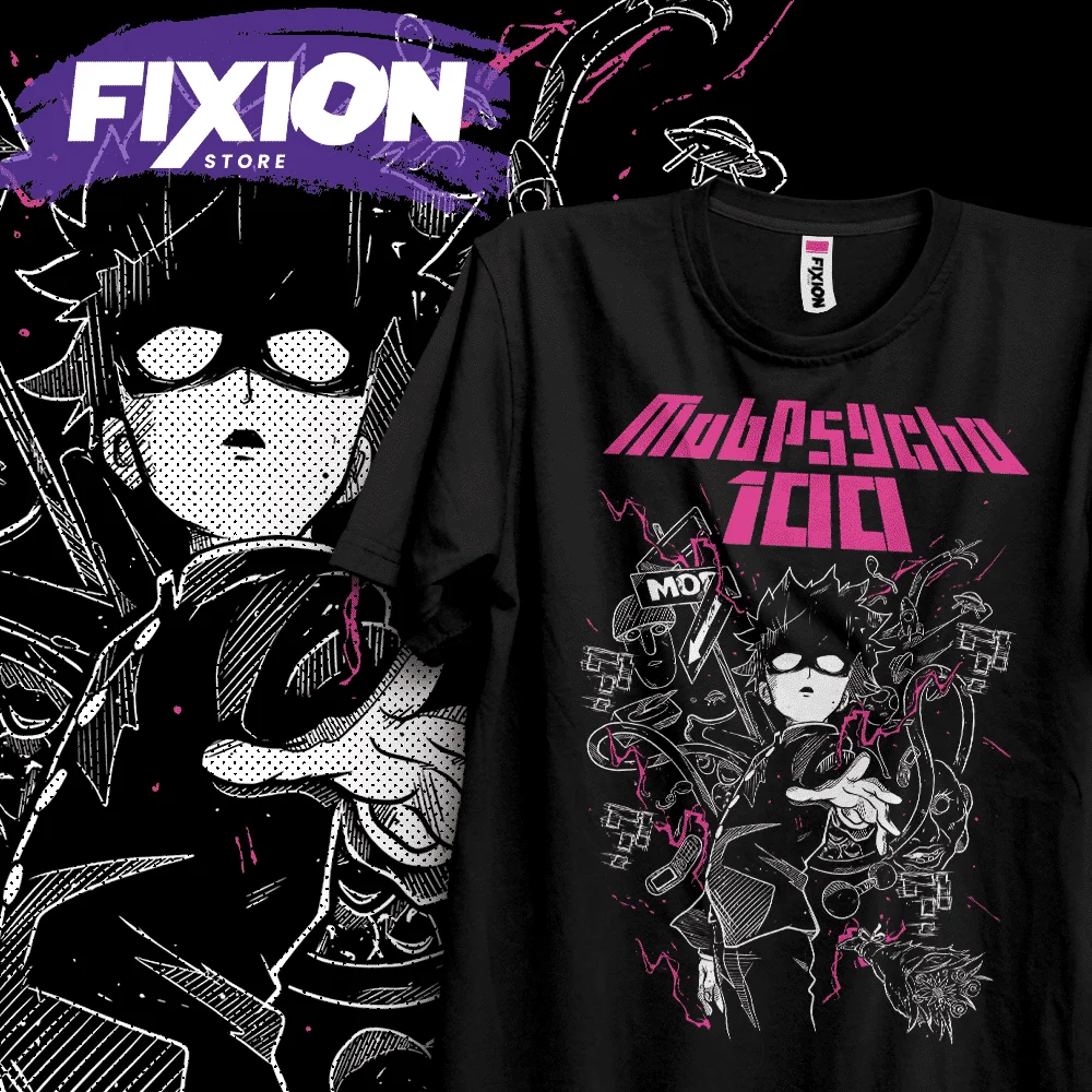 Mob Psycho 100 –  Anime T Shirt Manga Gift For Anime Lover All Size Cotton