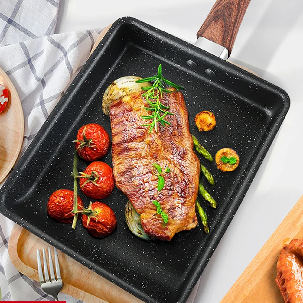 

Non-Stick Frying Pan 8 Inch Square Shape Kitchen Breakfast Pan For Tamagoyaki Omelette Egg Camping Hiking Bbq Outdoor Use Mini