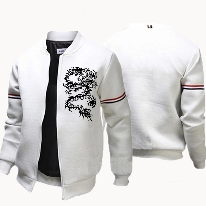 Chaqueta de béisbol de manga larga para hombre, abrigo con estampado informal, sudadera sin sombrero, nueva moda