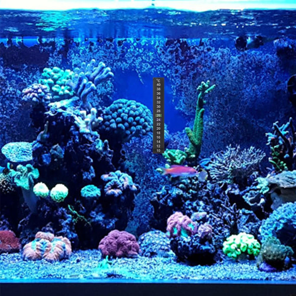 

8Pcs Fish Tank Thermometer Stickers Color Change LCD Display Aquarium Accurate Temperature Strips Adhesive 50-104f Monitoring