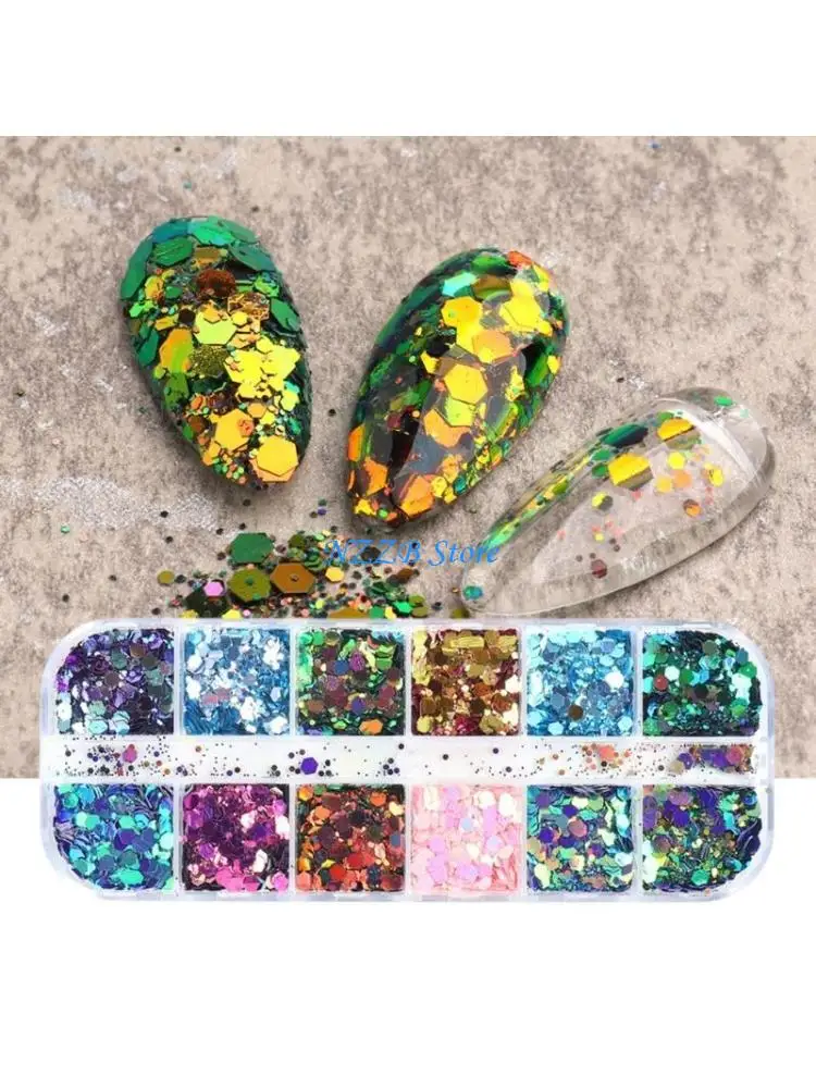 

T21F Colorful Sequins Glitter-chameleon Decor for Arts Crafts