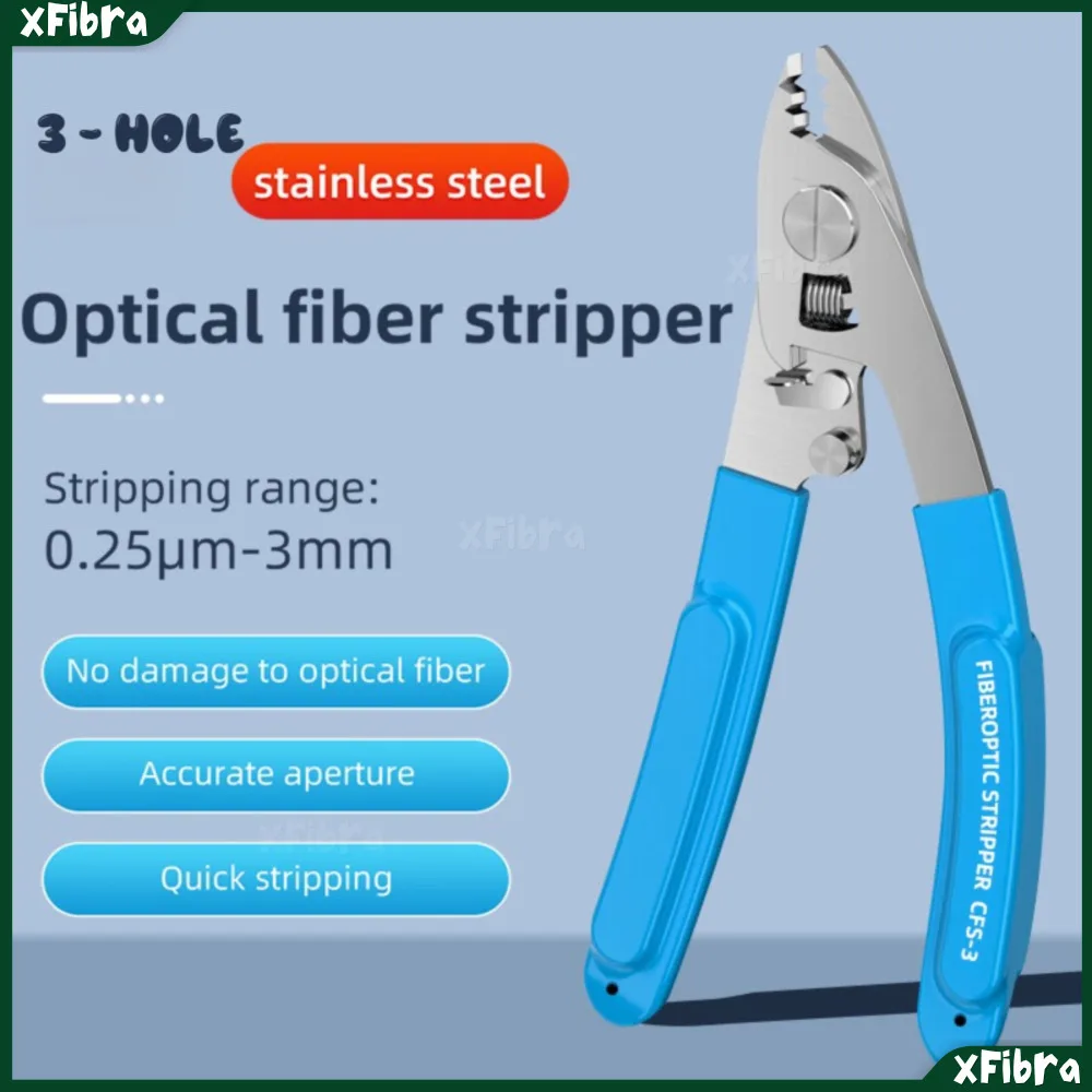 

Miller CFS-3 Stainless Steel Three-Port Wire Strippers FTTH Optical Fiber Stripping Pliers