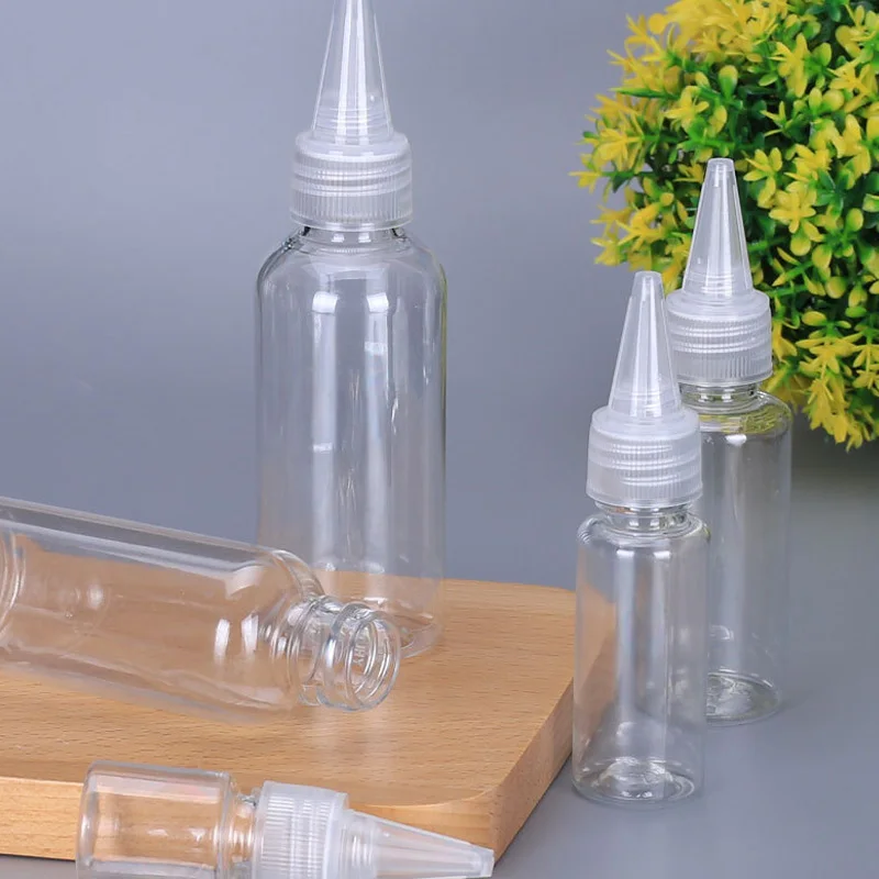 5Pcs Plastic Squeeze Dropper Bottle with Screw Cap Transparent Eyes Liquid Ink Oil Dropper Bottles Paint Pigment Container