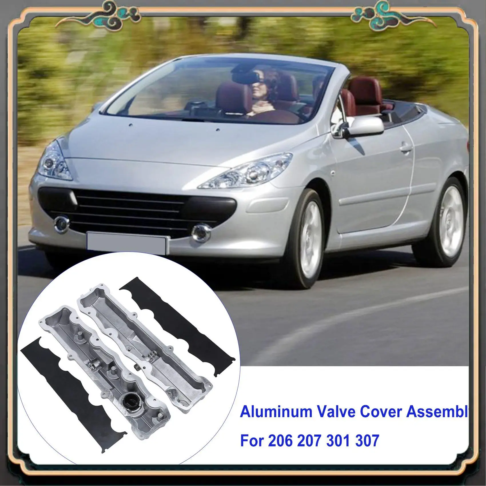 

M45K-Car Aluminum Valve Cover For 206 207 301 307 -Citroen C4 -Sega 0248L7 0248R4