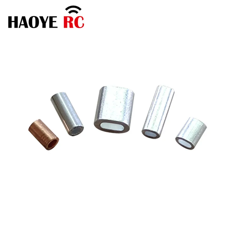 Haoye 20pcs Rudder Operation Wire Rope Buckle Alu/copper Tube Ferrule Crimping Sleeves For RC Airplane Model Parts Accessory