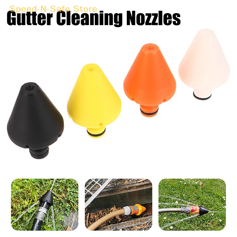 1 Piece High-Pressure Gutter Cleaning Nozzle For Sewer And Sewage Hose – Quick Connector Included