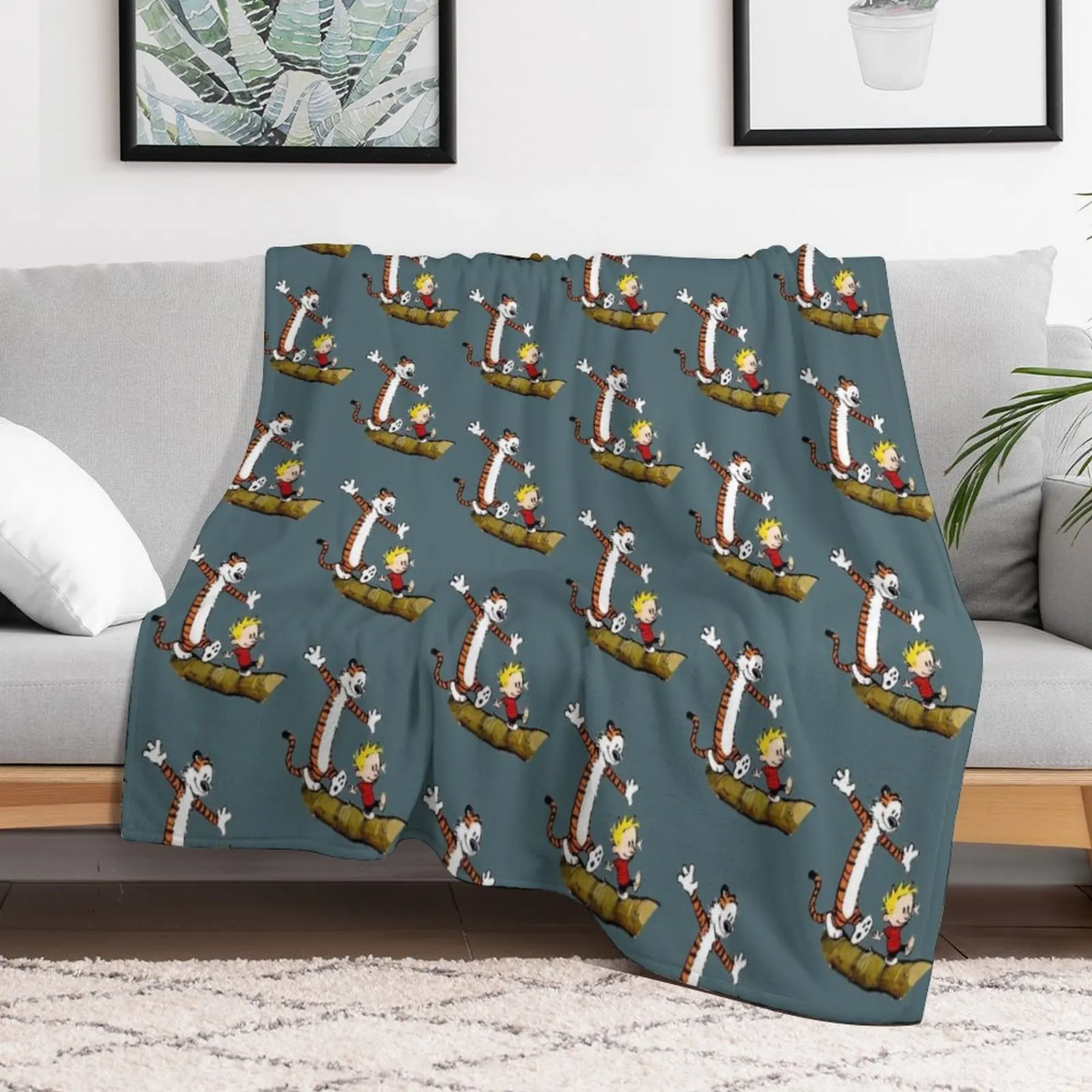 

Calvin Hobbes Throw Blanket Custom Sofa Throw Soft Big for babies Blankets