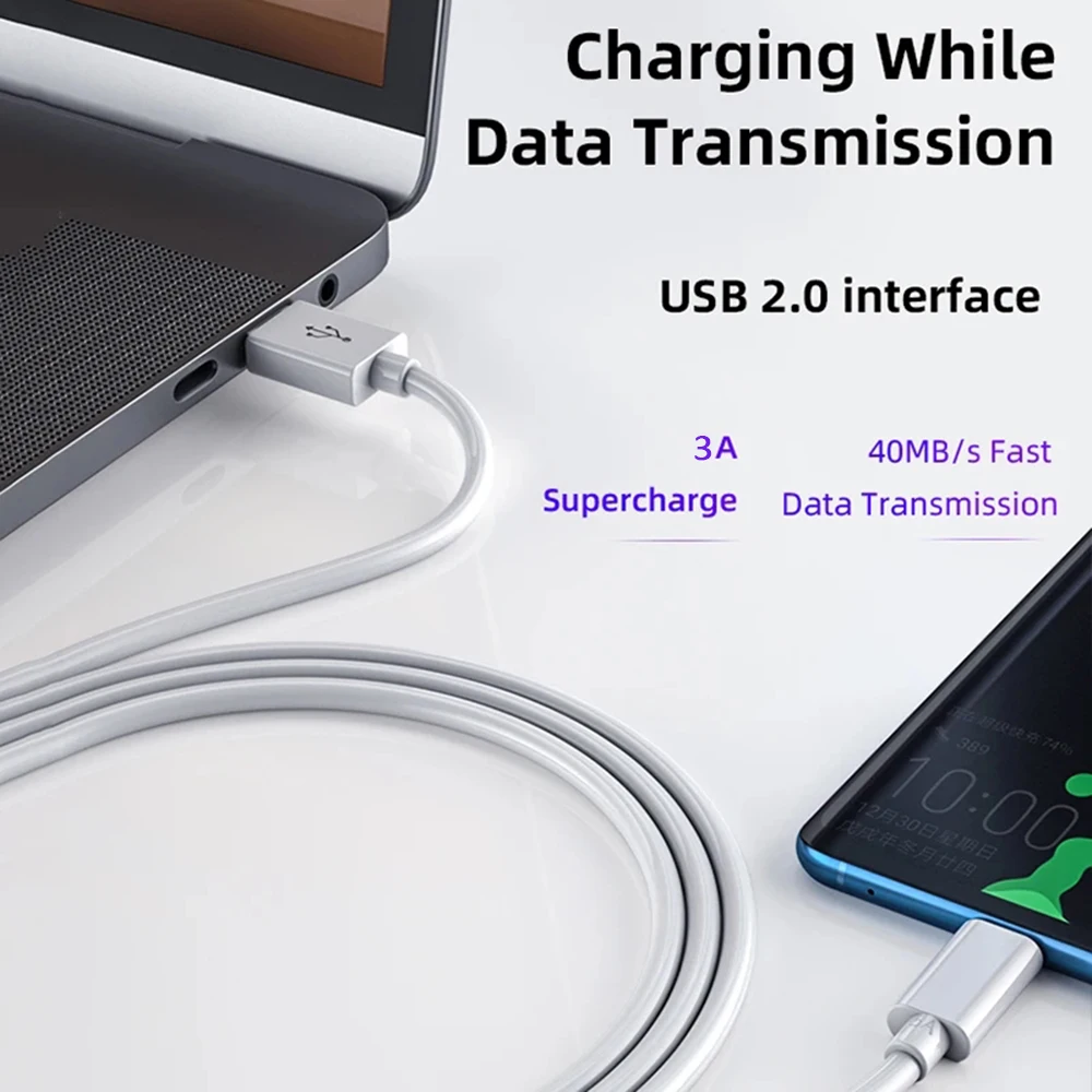 30W USB A To Type C Cable For Samsung Galaxy s8s10 Htc Xiaomi Huawei android phone 2A Fast Charging Charger Cable Accessories 1M