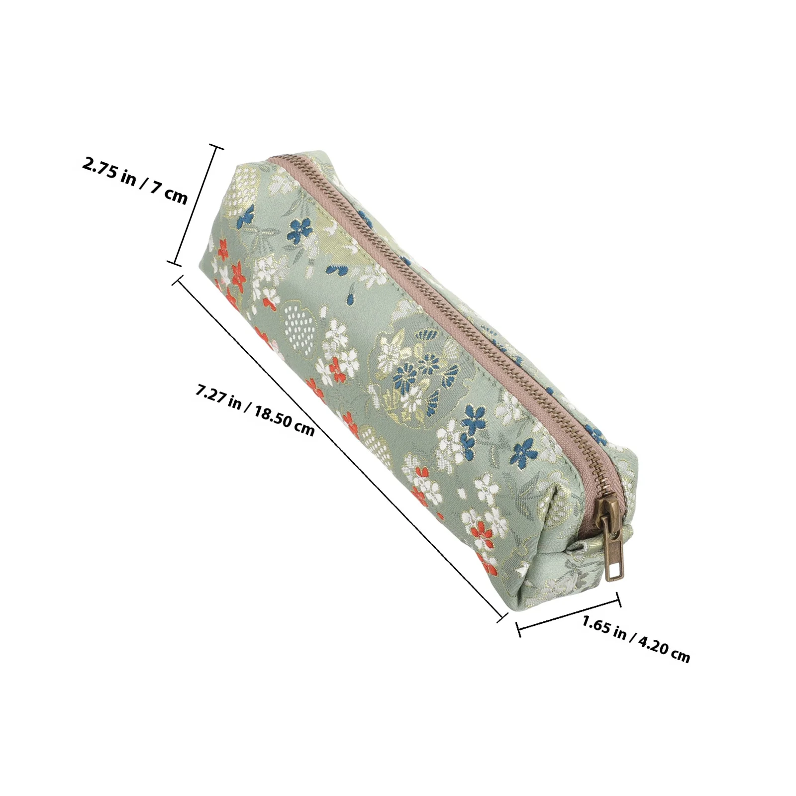 حقيبة القلم المحمولة الأرجواني الصفصاف التطريز مقلمة سعة كبيرة للطلاب ماكياج قلم رصاص المنظم حقيبة أدوات مكتبية المدرسة