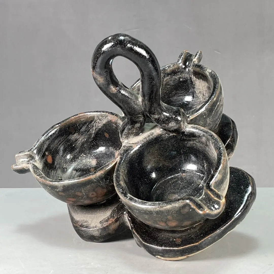 Chinese ancient porcelain ceramics miscellaneous antiques antiques collection old porcelain black gold glaze dotted ornaments