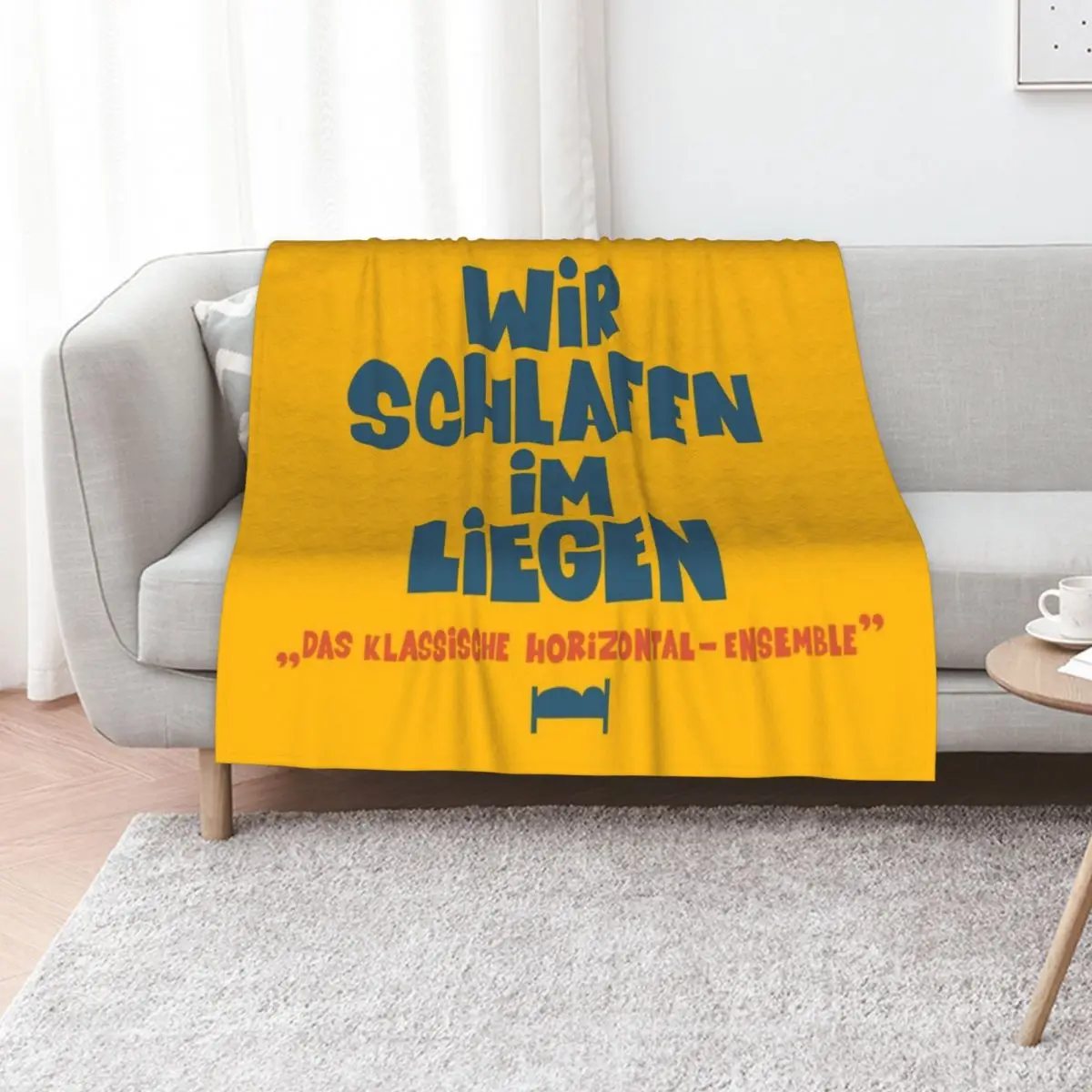 

We sleep lying down - Loriot - TV Kult - German Throw Blanket Plaid Thermals For Travel Warm blankets and throws Blankets