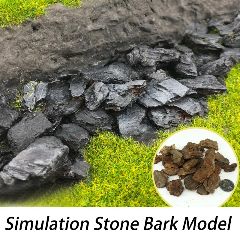 DIY Simulation Stone Bark Model Assembly Material Making Mountain Rock Platform Sand Table Building Scene Layout Diorama Kit 50g - Image 6