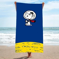 Snoopy Beach Towel Cartoon 100% Microfiber Cute Kawaii Room Decor Bath Children Hand Towels Bathroom Home Shower Gifts For Kids