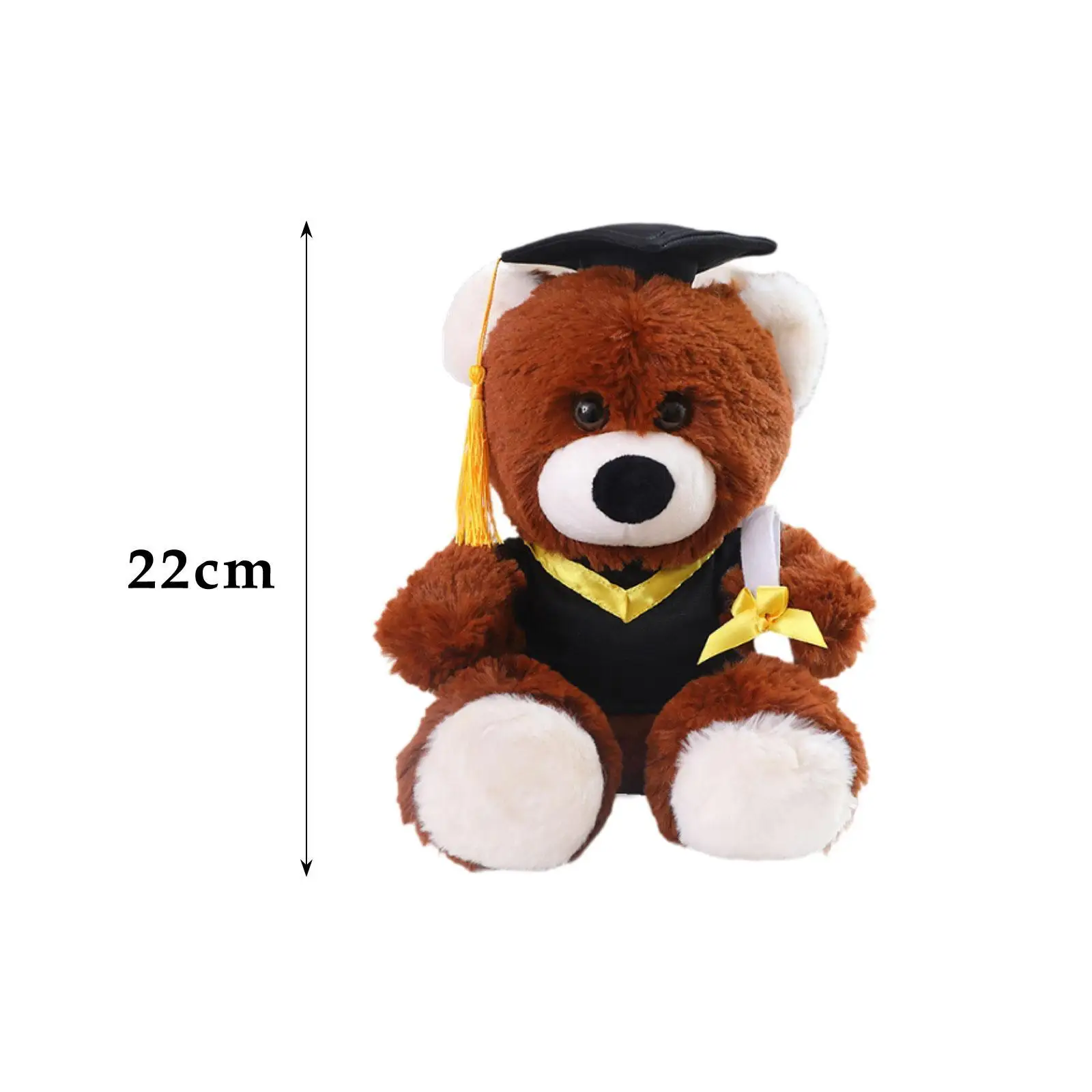 Ours en peluche avec bonnet de robe, cadeau de théâtre de remise des diplômes, beurre animal pour remise des diplômes