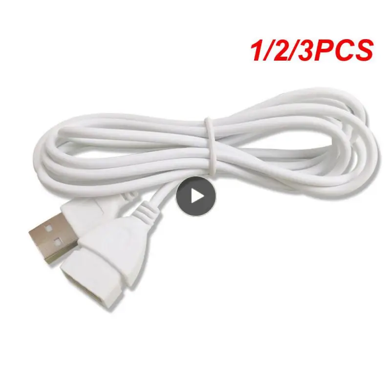 1/2/3PCS Beige White Data Line Wide Scope Of Application Spare Parts Extension Cord Usb Male To Female Usb Male To Female