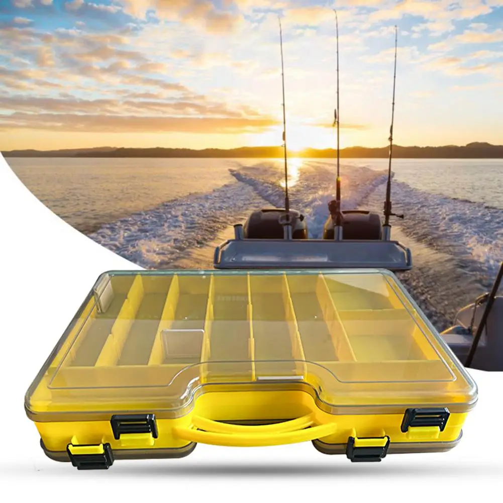 Fishing Storage Box Double-sided Opening Anti-scratch Strong And Sturdy Portable Large Capacity Store Bait Wear-Resistant