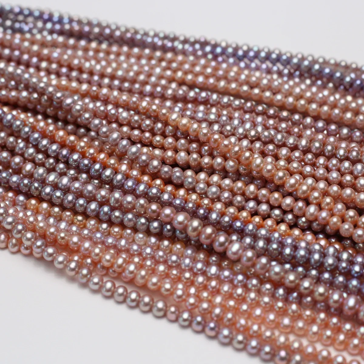 

4-5mm AAAA Natural Freshwater Pearl Orange-Purple Glitter Oval Loose Bead Jewelry Make DIY Necklace Bracelet Wedding Gift Women
