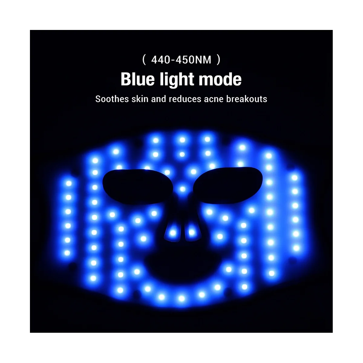 LED Photon Beauty Mask Instrument USB Electronic Mask Rejuvenation Lightens Fine Lines Brighten Skin Tone-A13G