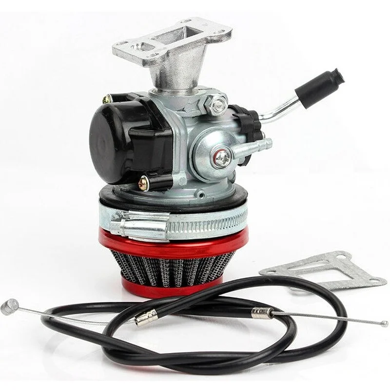 ATV 49cc Performance 19mm Carb Carburetor Air Filter Assembly for 2-stroke 37cc 39cc 49cc 60cc 66cc 70cc 80cc Mini Pocket Bike