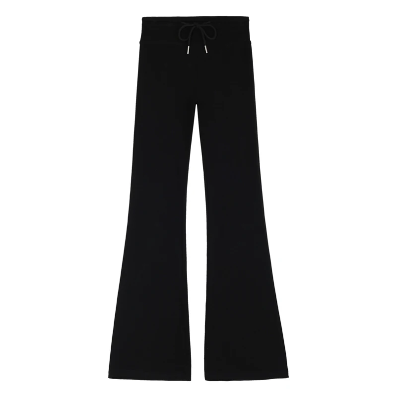 جديد المرأة الربيع والخريف الصيف سليم صالح مرونة تنوعا عالية الخصر بنطلون لينة عادية موضة مايكرو Bellbottom السراويل #6