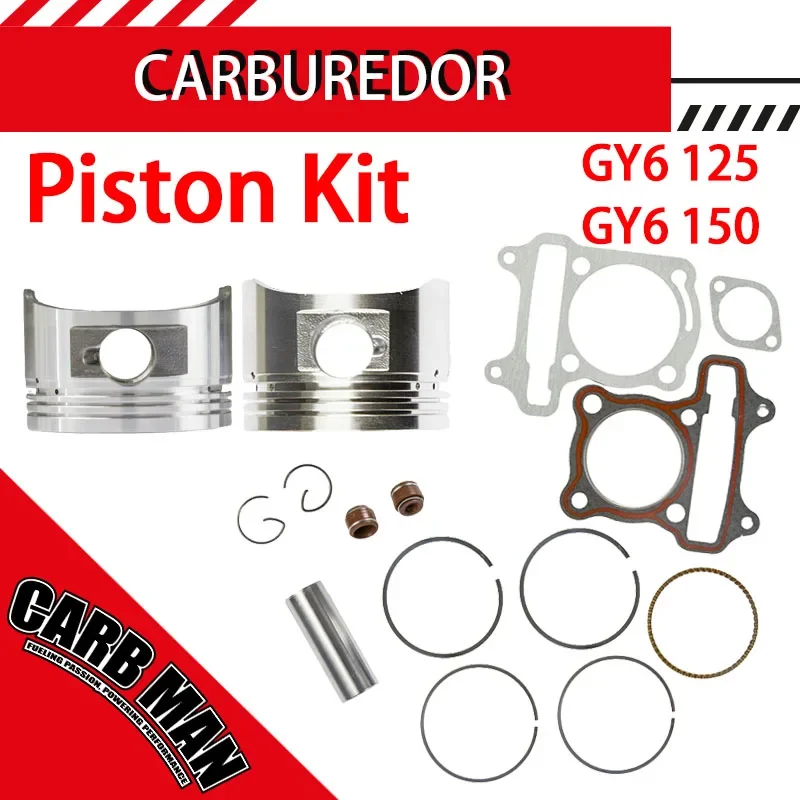 For Honda Spacy 125 150cc 139QMB 139QMA 4 Stroke Moped Go Kart Engine Motorcycle ATV Scooter Motorbike Cylinder Piston Assy