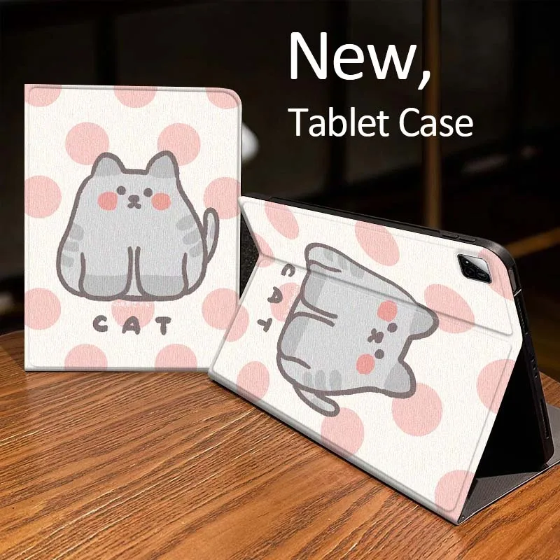 

Gray Cat Cow Candy Pattern Case For Xiaomi Mi Redmi Pad 2 4 5 7S 6S 6 7 8 Plus SE Pro K 2025 inch 8.7 11 Tablet