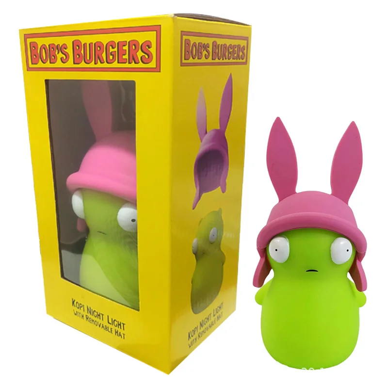 Figura de acción de Happy Burger Bob's Burgers que brilla en la oscuridad Baby Kooky Bob y Lewis