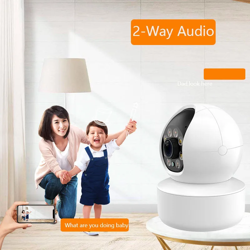

2MP 1080P Tuya APP Полноцветное обнаружение движения WIFI PTZ IP Купольная камера AI Humanoid Домашняя безопасность CCTV Домофон Радионяня