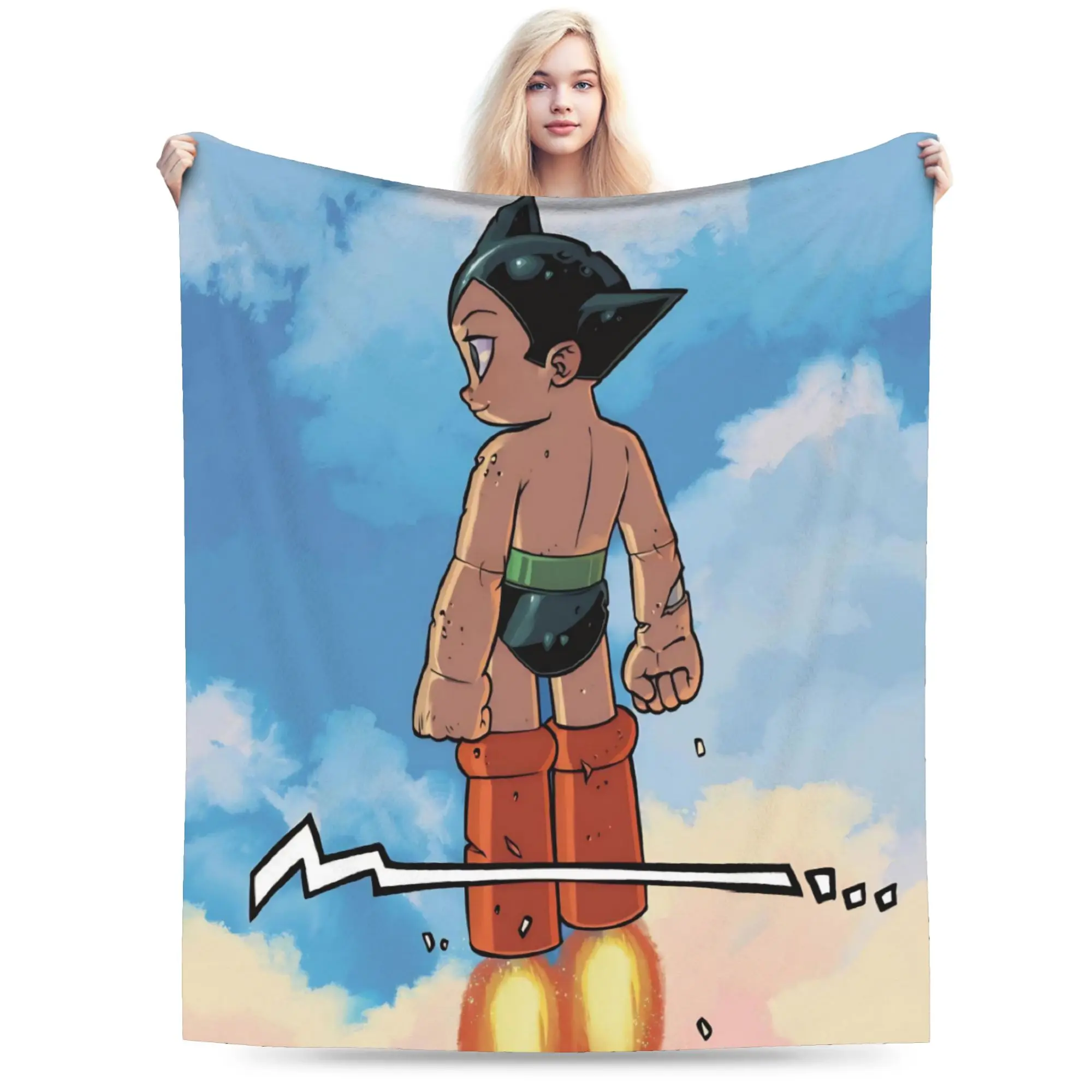 Astroboy Astro Boy Accessories Blanket Soft Coral Fleece Plush  Throw Blanket Cozy Quilt