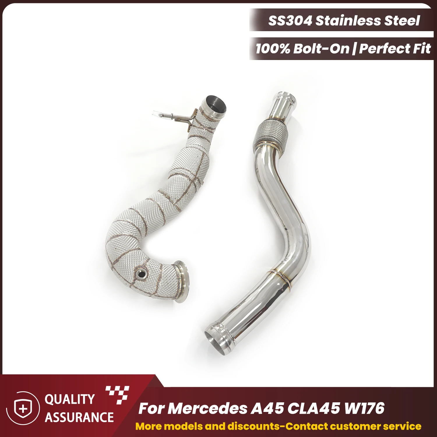 

ECCF водосточная труба с передней трубой для Mercedes A45 CLA45 W176, агрессивная звуковая эффективность с высоким расходом, обновление, простая установка