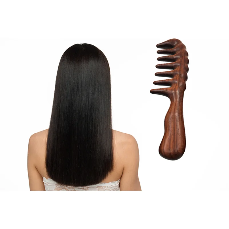 ABFY-3X Hair Comb For Detangling - Wide Tooth Wood Comb For Curly Hair - No Static Natural Wooden Sandalwood Comb