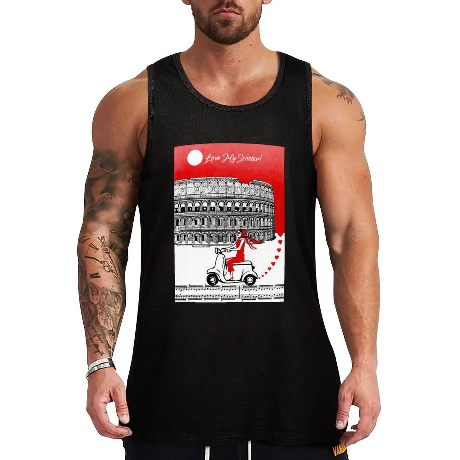 

Love My Scooter Tank Top T-shirt for fitness T-shirt men Vest male