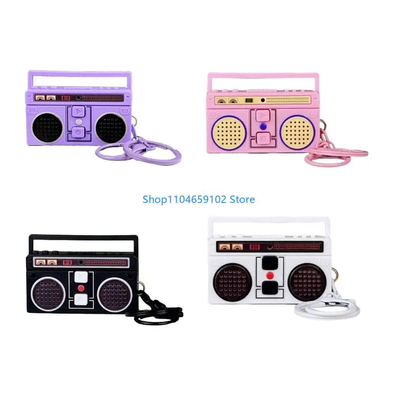

Mini Retro Recorder Keychain Creative Tape Recorder Keychain Portable Keychain