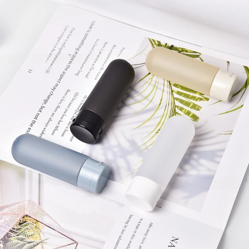 Men Four Color Flip Cover Hose Distribution Bottle Portable Cosmetics Facial Cleanser Body Lotion Travel Distribution Bottle Set