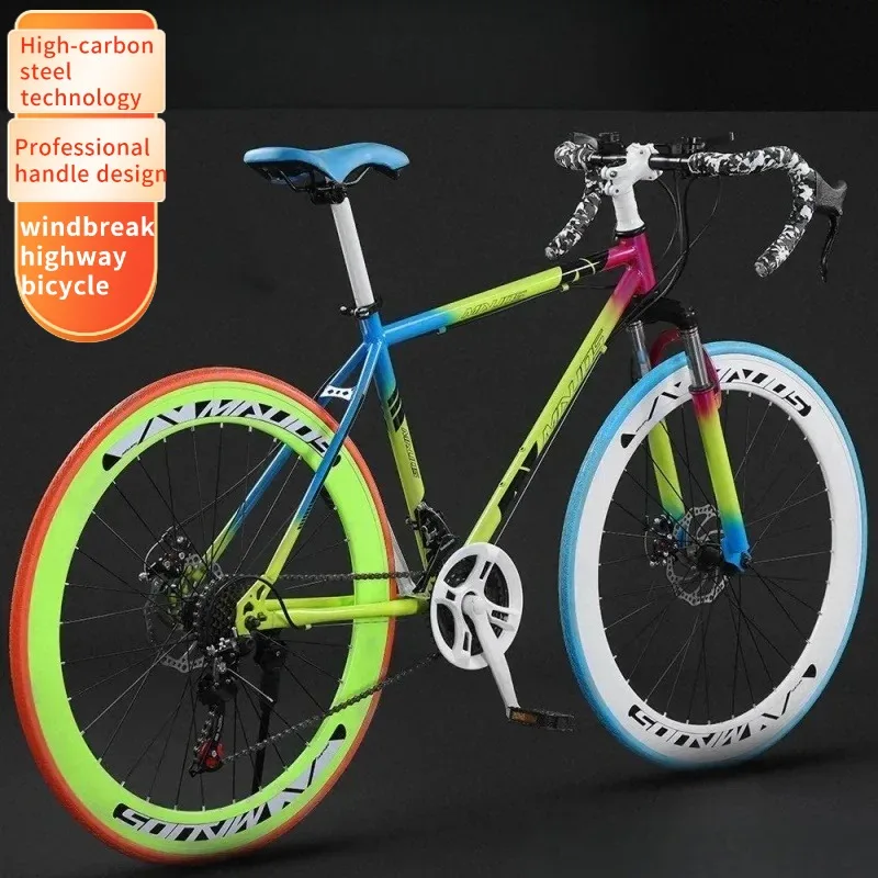 

Shock-Absorbing Urban Recreational Road Bike for Men And Women with Bent Handle Ideal for Commuting And Adult Students