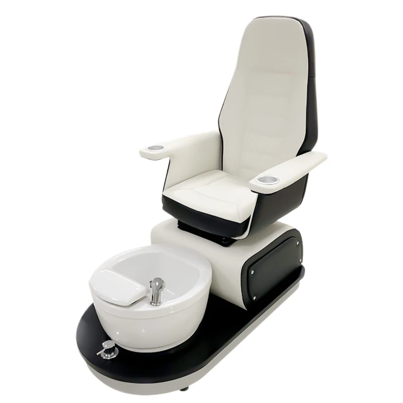 

Luxury Pedicure Foot Spa Chair for Nail Salons Pipe Less and Modern Design No Plumbing Required