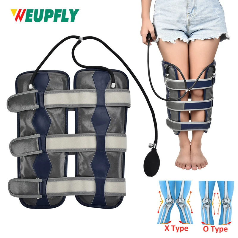 1 Set aufblasbarer Beinkorrektur-Gürtel, Beinkorrektur-Gürtel für X/O-Beine, professioneller Knie-Valgus-Korrektur-Gürtel