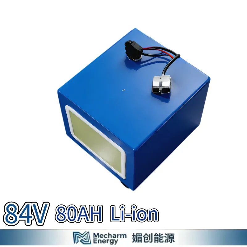 84V80ah Li-ion Battery Pack with Bluetooth BMS, Enables APP Real-time Data Check, Rechargeable Power Source for E-Bike, Electric