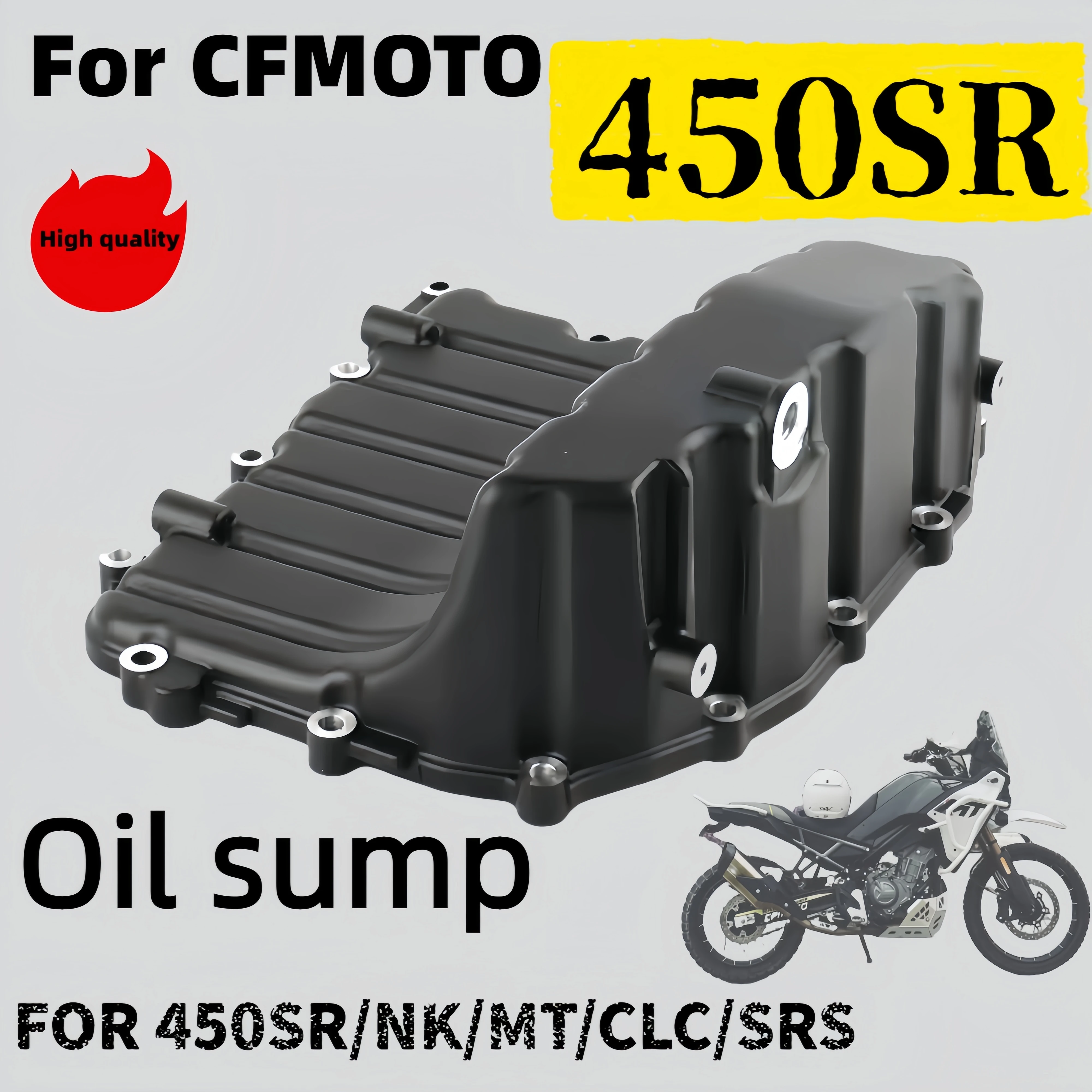 

For CFMOTO450SR/NK/MT/CLC original oil pan motorcycle accessories CFMOTO450SR/NK/MT/CLC dedicated engine oil pan