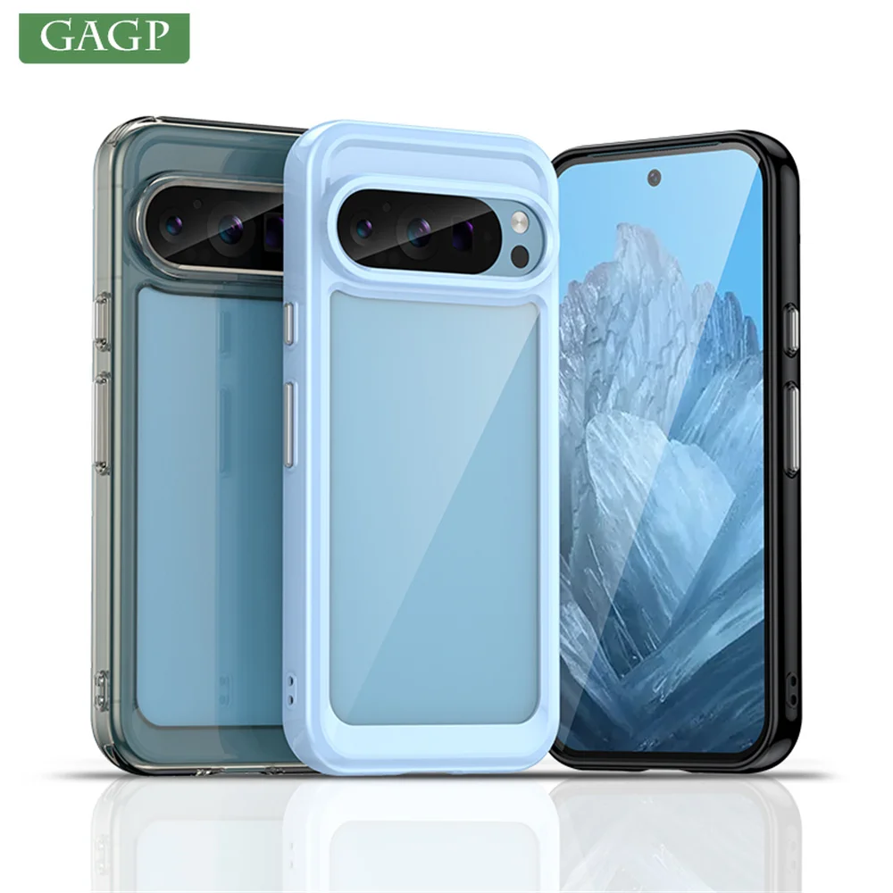 Fashion Transparent Acrylic Case For Google Pixel 9 8 7 Pro 8 7 A Colorful Hard Clear Shockproof Thin Cover For Pixel 9 Pro XL