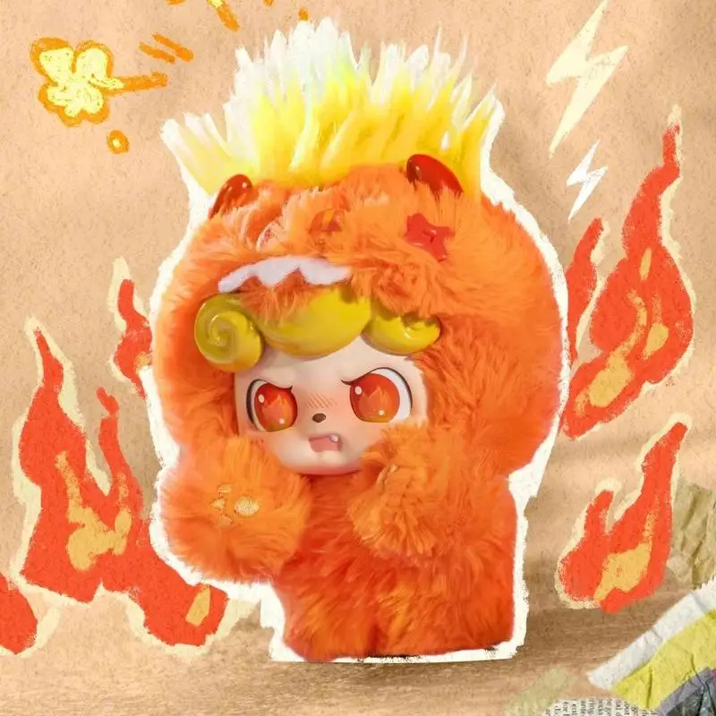 Q criança emocional peludo monstros série vinil caixa cega anime caixa misteriosa caja bonecas coleção bonito chaveiro meninas presentes