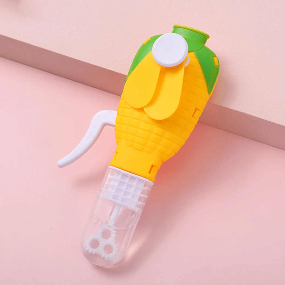 Multifunctional Hand Fan Bubble Fan Manual Fan Cartoon Fruit Shape Hand Fan Home Appliance Low Noise Adjustable Speed