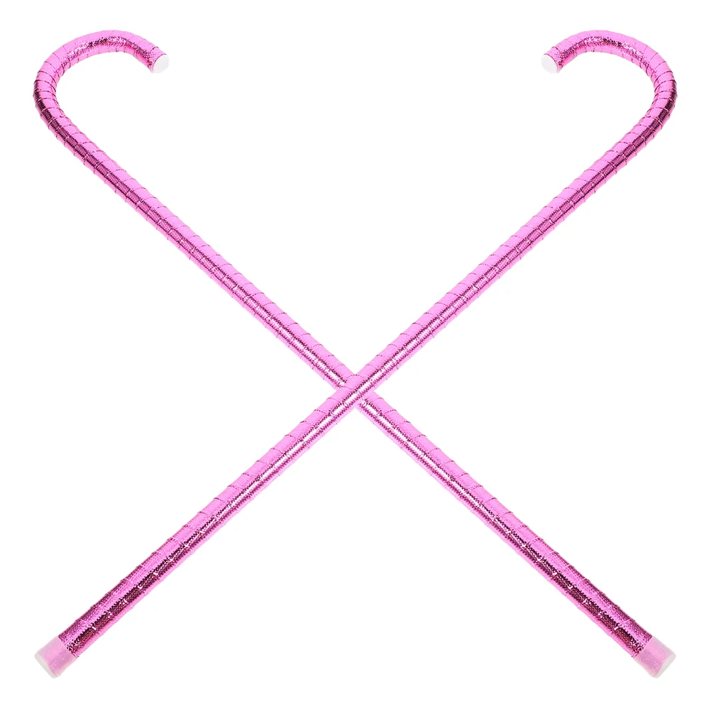 

2pcs Pvc Ribbon Dance Cane Lightweight Cosplay Walking Stick Halloween Costume Accessory For Fancy Dress Party Masquerade
