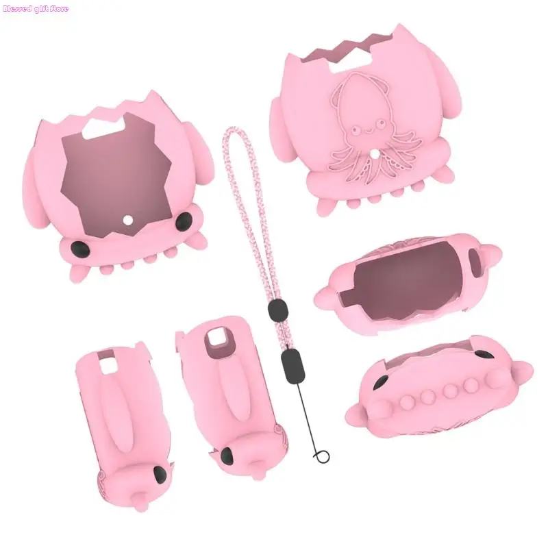 D0JC Custodia protettiva in silicone per Paradise Virtual Pet con cordino Protezione per animali elettrica facile da