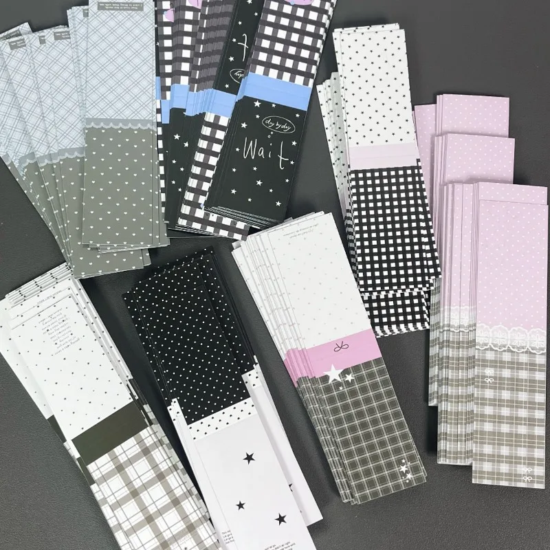 10pcs/set Korean Style Lace Cat Kpop Photo Card Holders Set Rectangle Card Header for Gift Wrapping Card Selling Packaging