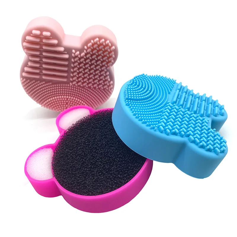 YGirlash Makeup Brushes Cleaner Box Silicone Pad Foundation Eyeshadow Washing Brush Dry Cleaning Sponge Scrub Clean Beauty Tools