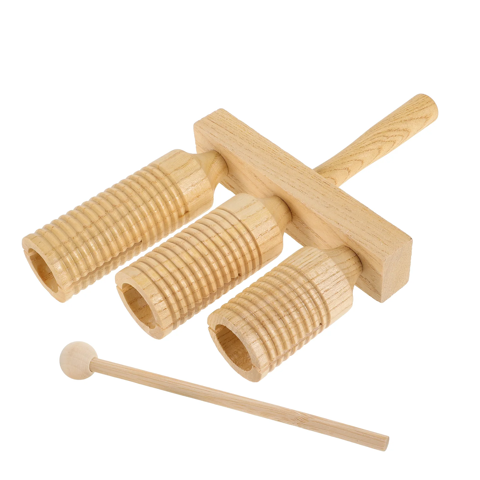 Mu Bangzi Preschool Musical Instrument Percussion Wood Guiro Toys Wooden Kids Toddler Instruments for Toddlers Child