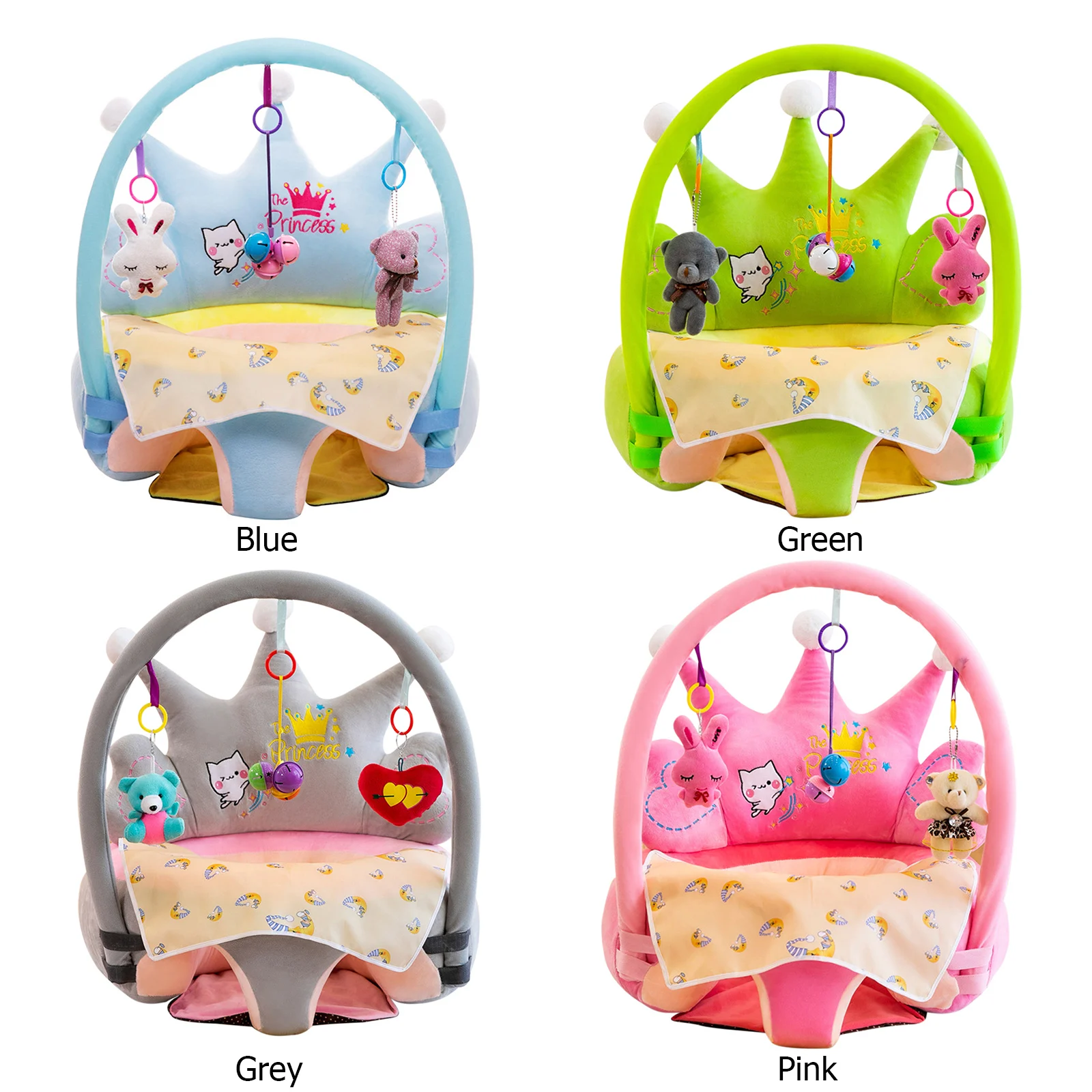 Infant Support Seat Sofa Cover Only Cover Plush Learning To Sit Chair Learn To Sit Feeding Chair Cover for Toddlers 0-3 Years