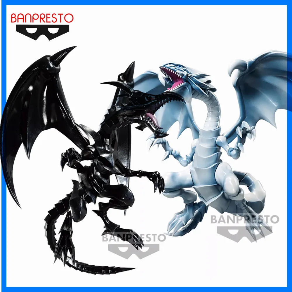 Original Bandai Anime Yu-Gi-Oh! Duel Monsters Blue-Eyes White Dragon FIGURE Action Figure PVC Red-Eyes Black Dragon Toys Model